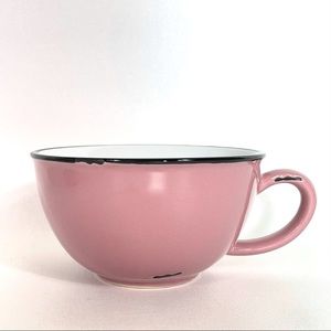 Canvas Home Tinware Vintage Inspired Cafe Au Lait Cup Pink 14 oz